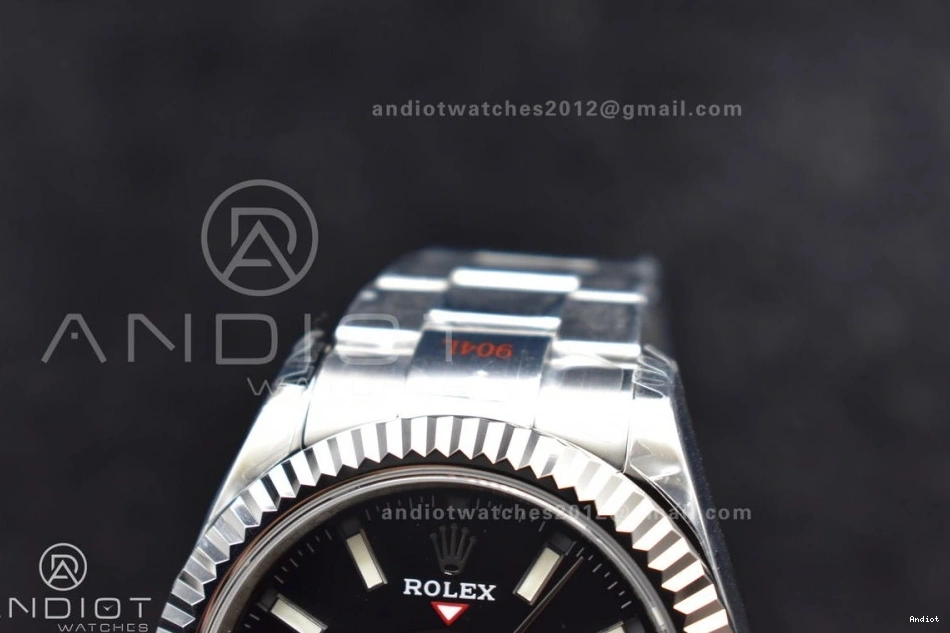 on Oyster Dial SS SS Best A23J Skydweller Bracelet Noob Black Edition 0209